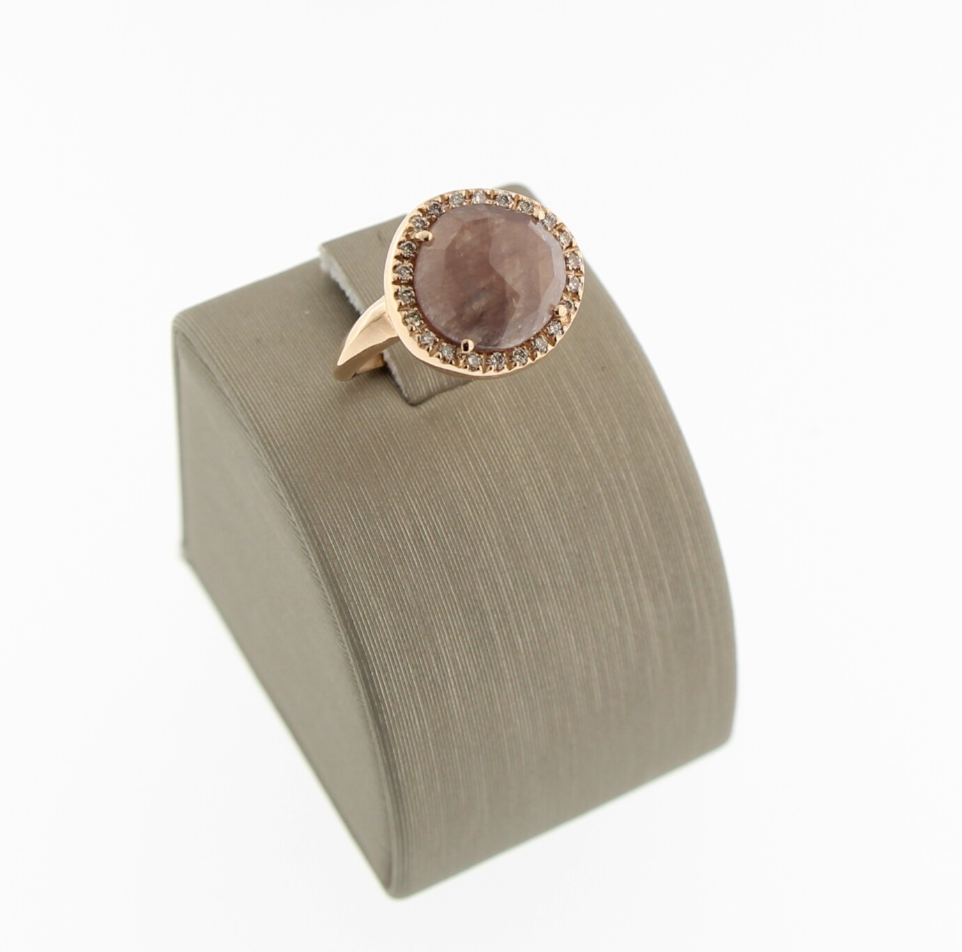 Brusi rosegouden ring, Bora Bora collectie, met champagne diamant