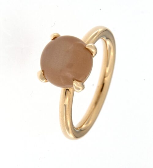 Rosegouden Bron Catch ring met maansteen