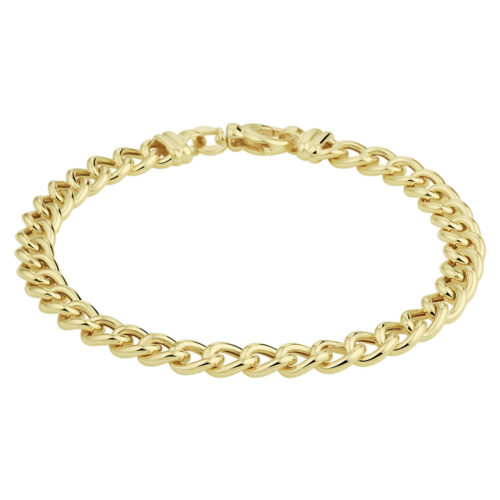 14 karaat geelgouden gourmet armband