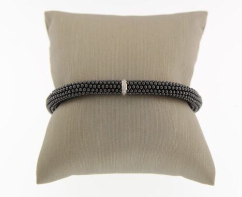 Keramiek armband met witgoud en diamant