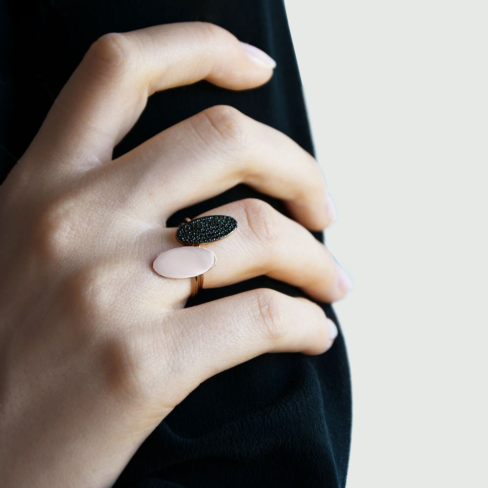 Burato Gioielli rosegouden ring CD872 - Afbeelding 2