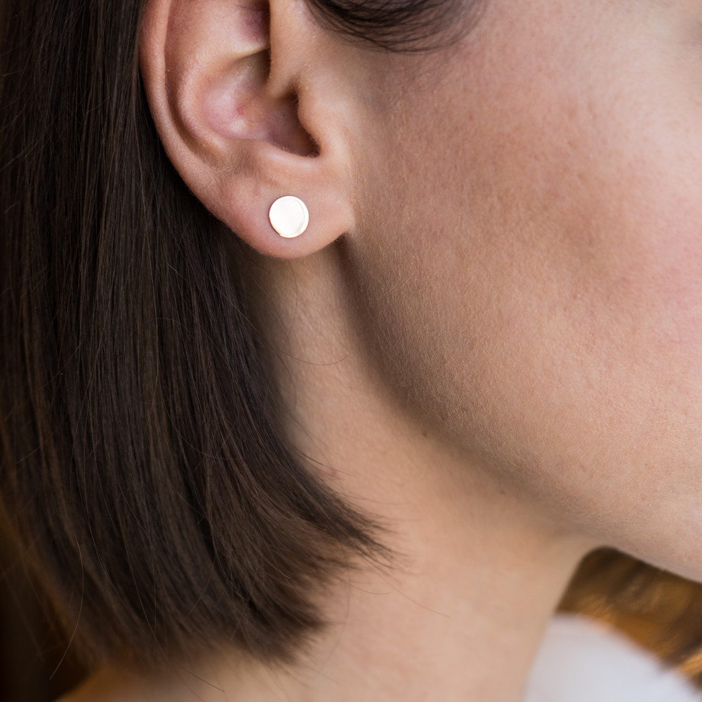 Burato Gioielli rosegouden oorknop BN933 - Afbeelding 2