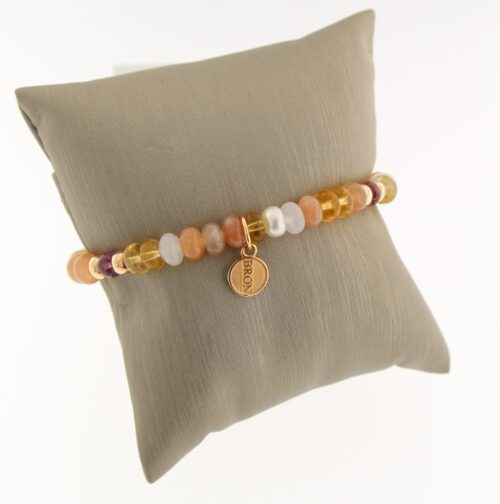 Bron Rose gouden armband kleursteen