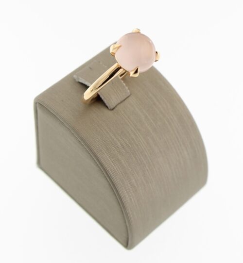Bron Catch 18 k gouden ring met rosekwarts