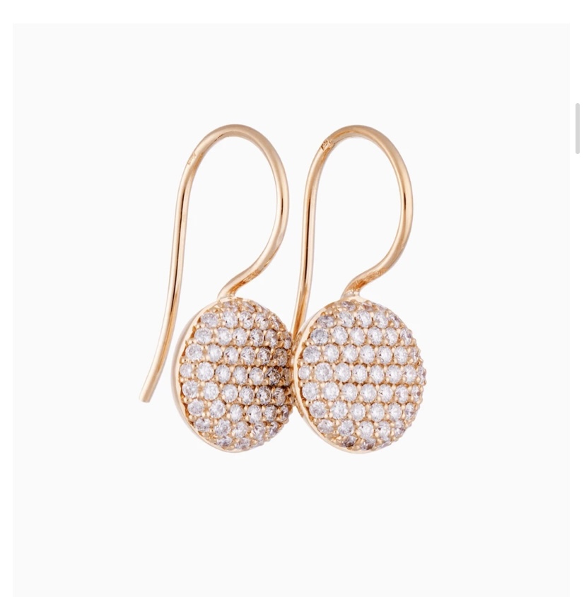 8OR4781BR Bron BRON Stardust 18 Karaat Rosegouden Oorsieraden met Wit Diamant