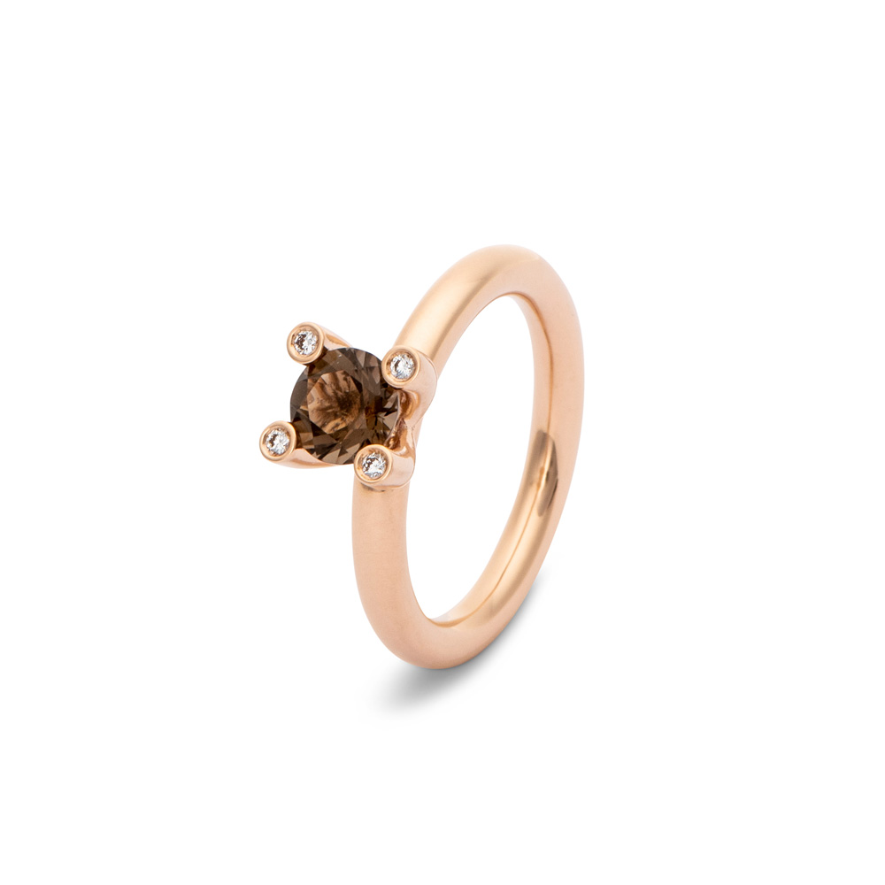 Bron jewelry phlox ring met rookkwarts 8RR4715SQBR