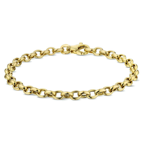 14 karaat geelgouden fijne jasseron armband