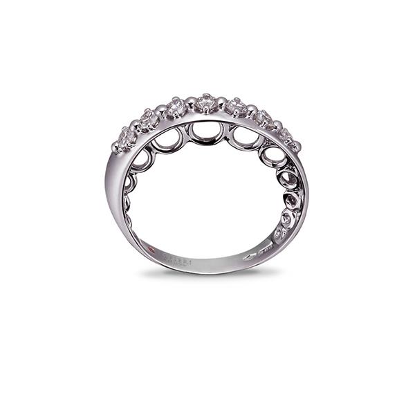 Witgouden rijring met diamant - Afbeelding 2