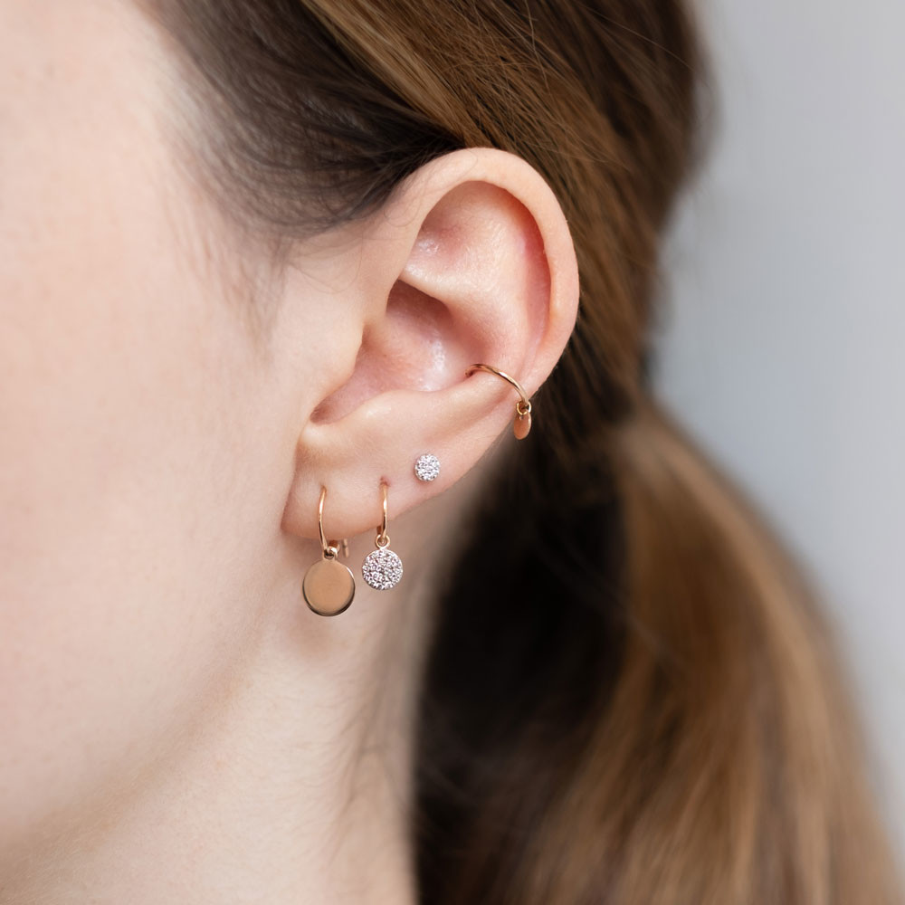 Burato Gioielli rosegouden oorbellen CD869 - Afbeelding 2