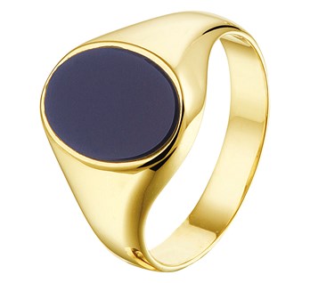 gouden zegelring/pinkring met lagensteen