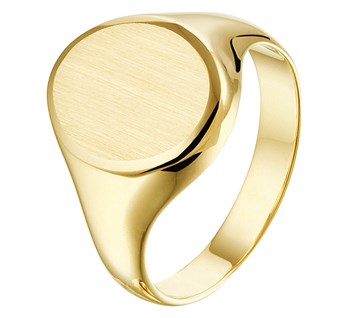 14 karaat geelgouden pink ring