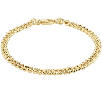 14 karaat geelgouden gourmet armband