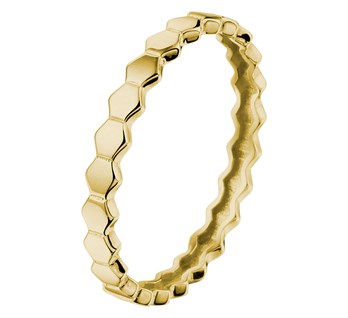 geelgouden aanschuifring vlakjes