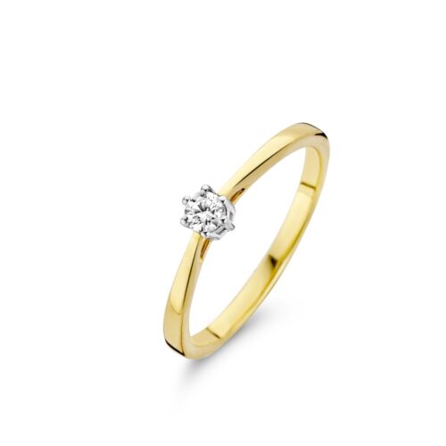 gouden groeibriljant ring met 0.05ct