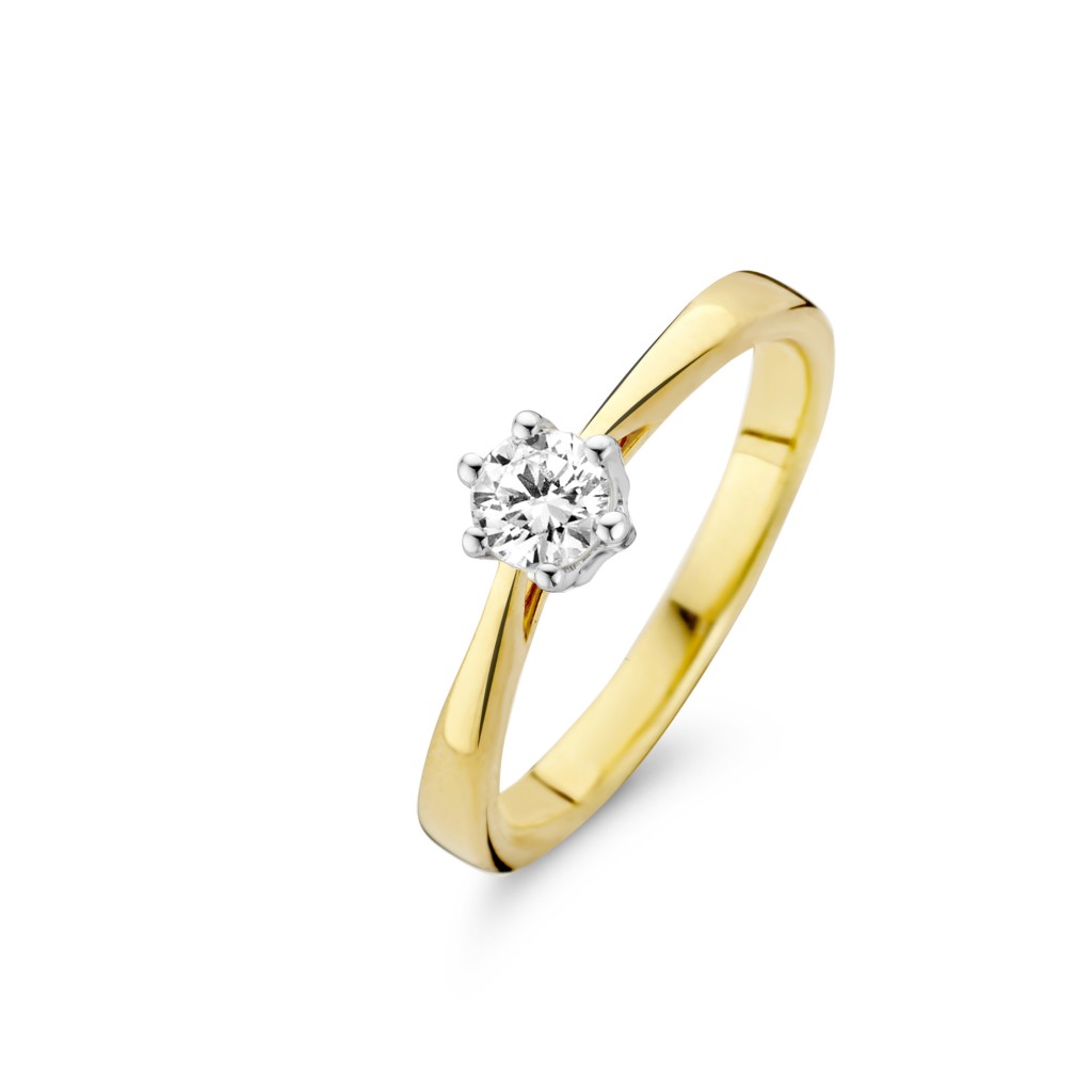 gouden groeibriljant ring 0.20ct