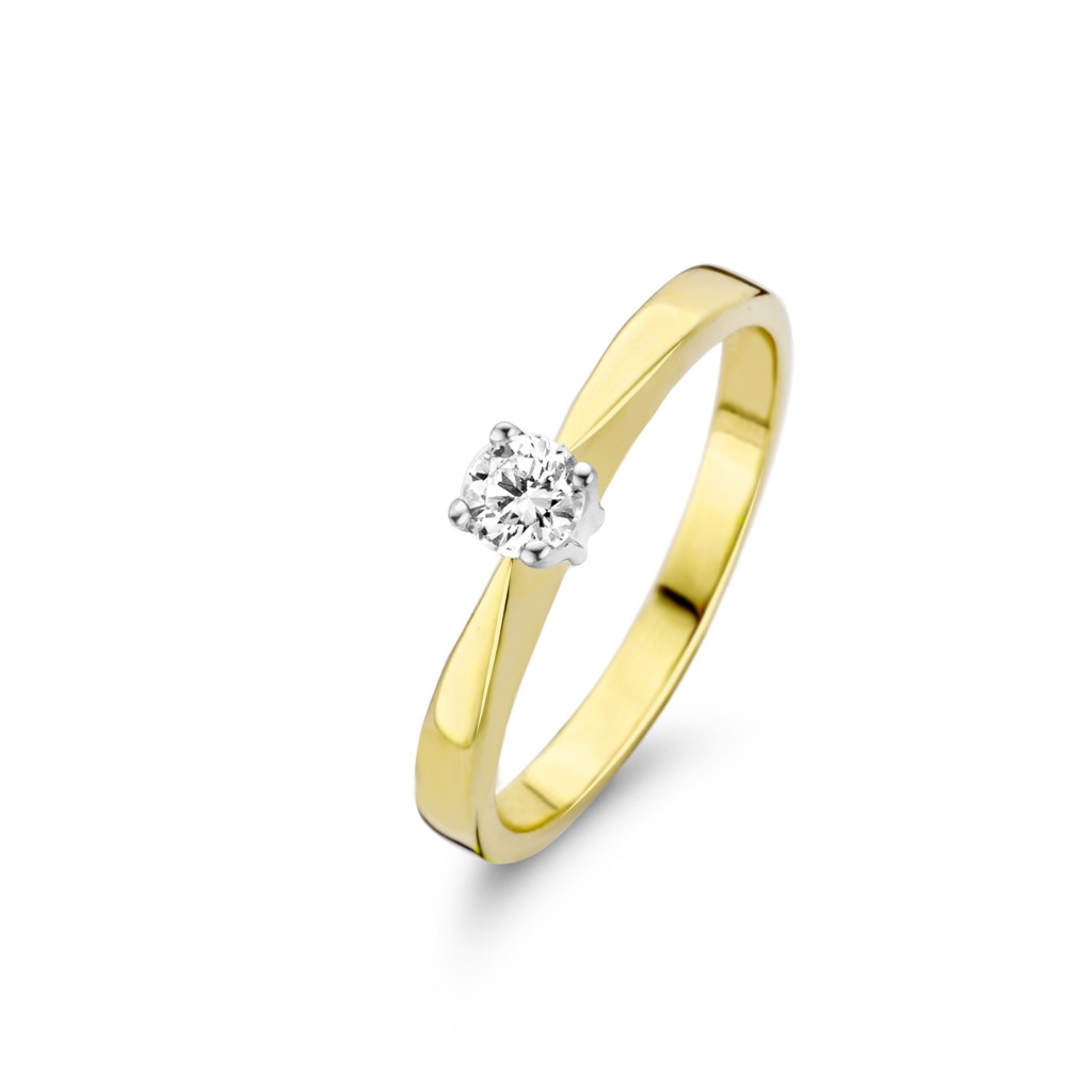 Gouden groeibriljant ring met 0.18ct