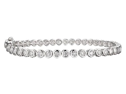 14 karaat witgouden tennisarmband met 2.85ct diamant rond