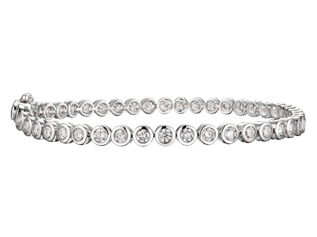 14 karaat witgouden tennisarmband met 2.85ct diamant rond