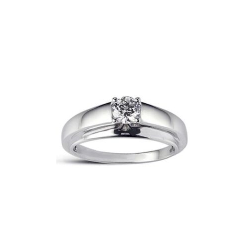 Witgouden ring met 0.14 ct diamant
