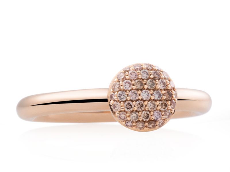 rosegouden Bron ring stardust champagne