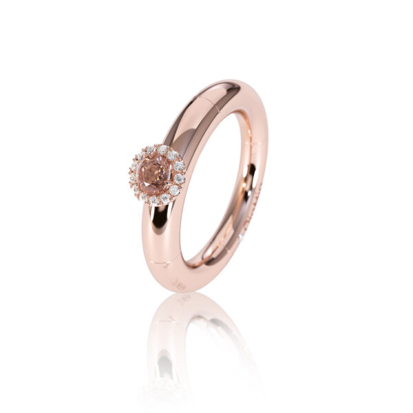GioMio ring Pirouette met champagne diamant