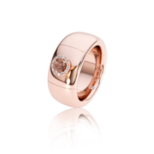 GioMio ring Pirouette met champagne diamant