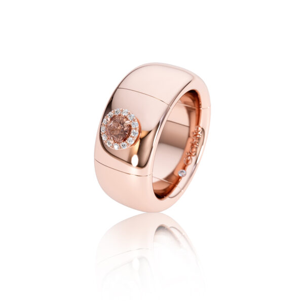 GioMio ring Pirouette met champagne diamant