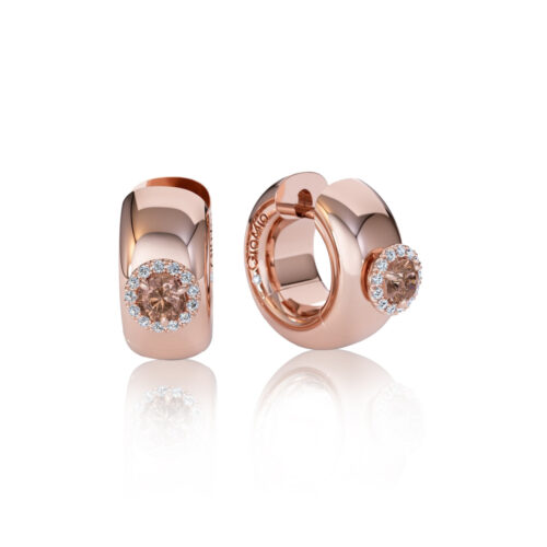 GioMio oorsieraden Pirouette met champagne diamant