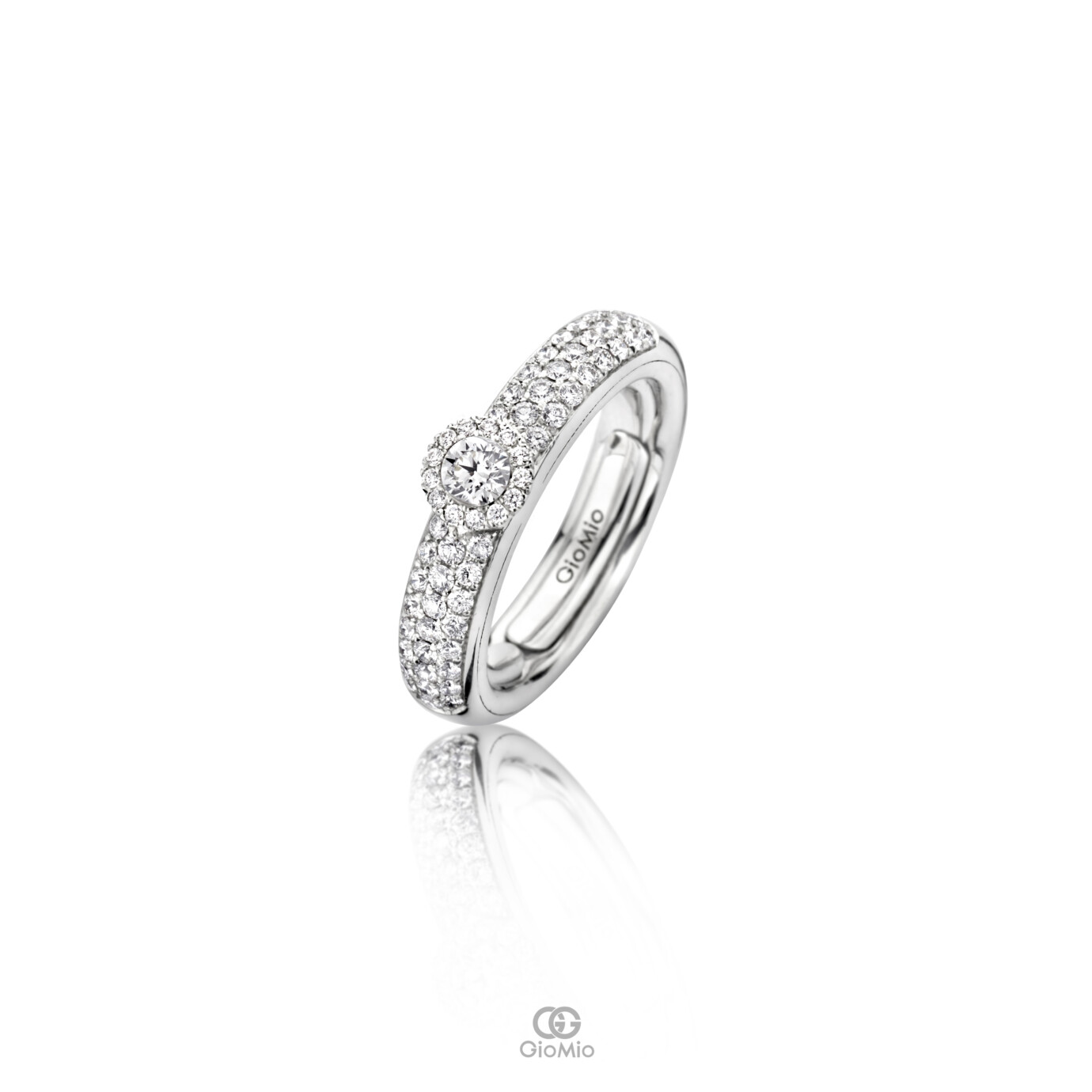 GioMio ring Encore 321 witgoud met diamant