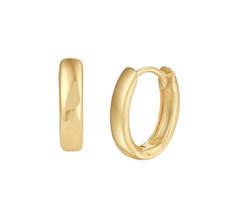 Geelgouden creolen glad