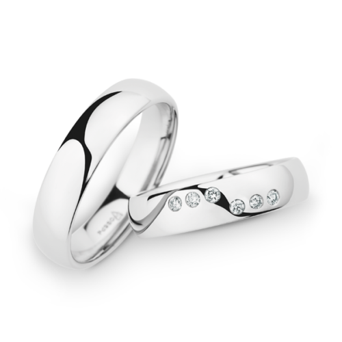 Christian Bauer trouwringen met diamant