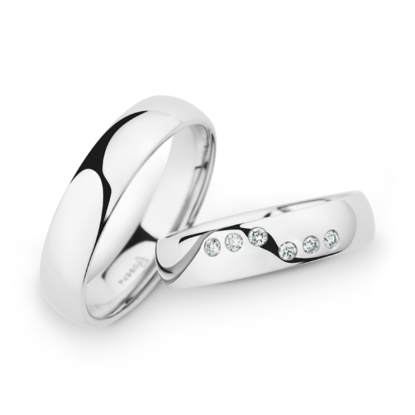 Christian Bauer trouwringen met diamant