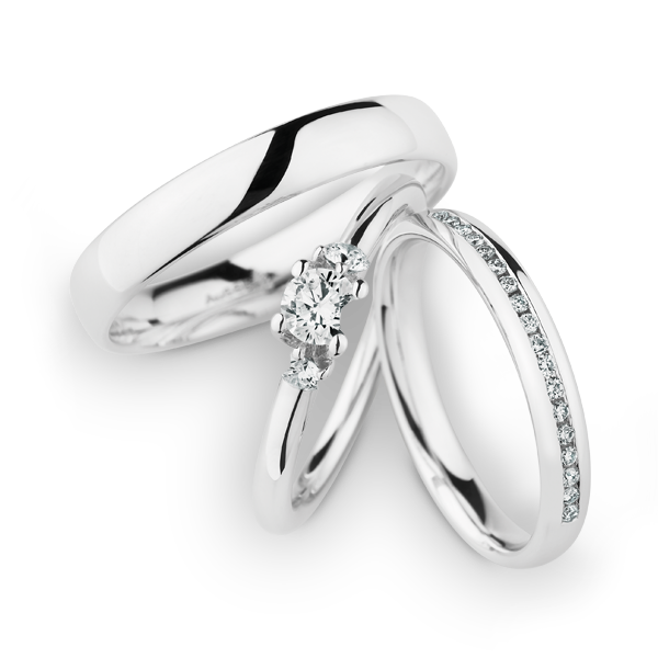 Christian Bauer witgouden trouwringen