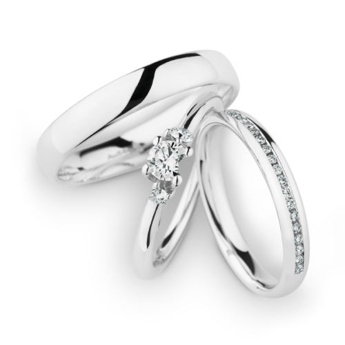 Christian Bauer witgouden trouwringen