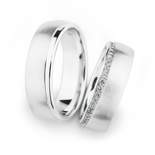 Christian Bauer trouwringen met diamant