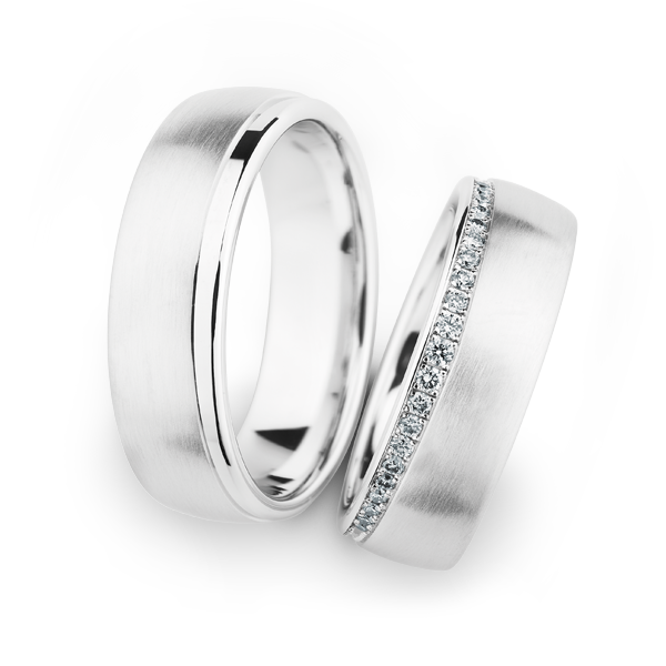 Christian Bauer trouwringen met diamant