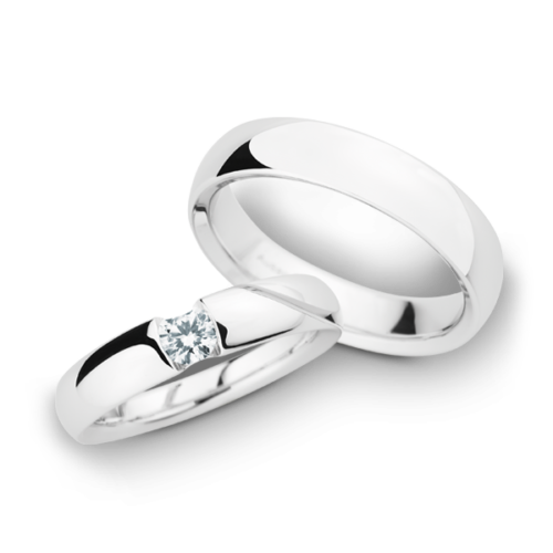 Witgouden Christian Bauer trouwringen