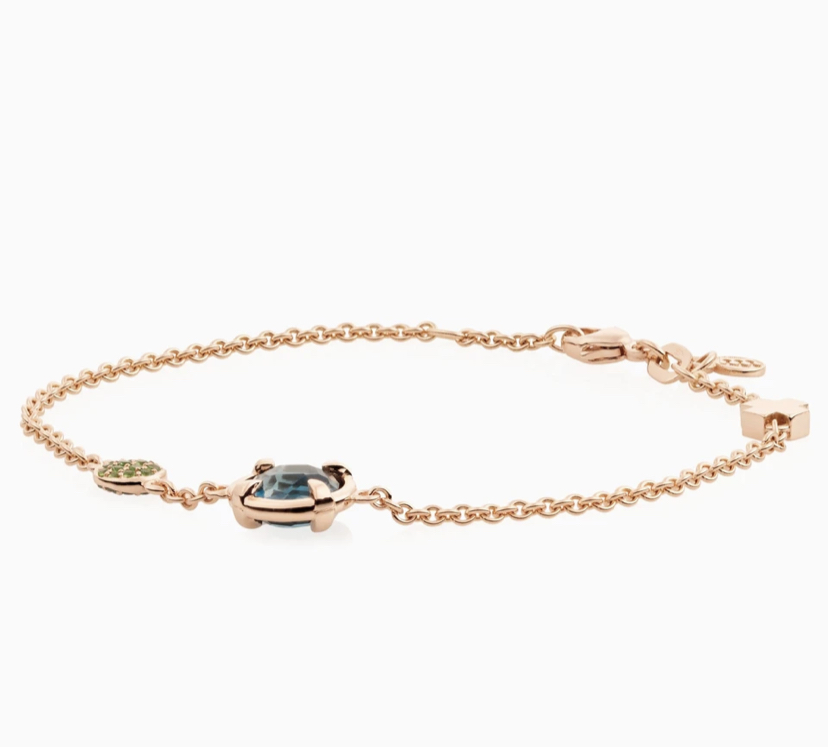 Bron Mira Mira armband met random geslepen London Blue topaas 8AR4011TLRBR