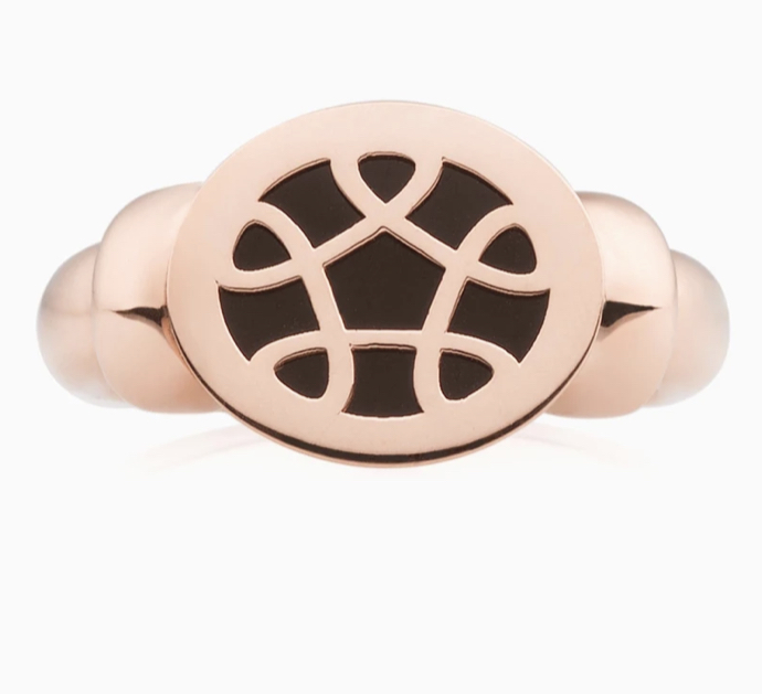 Bron Ajour gouden pink ring met Onix