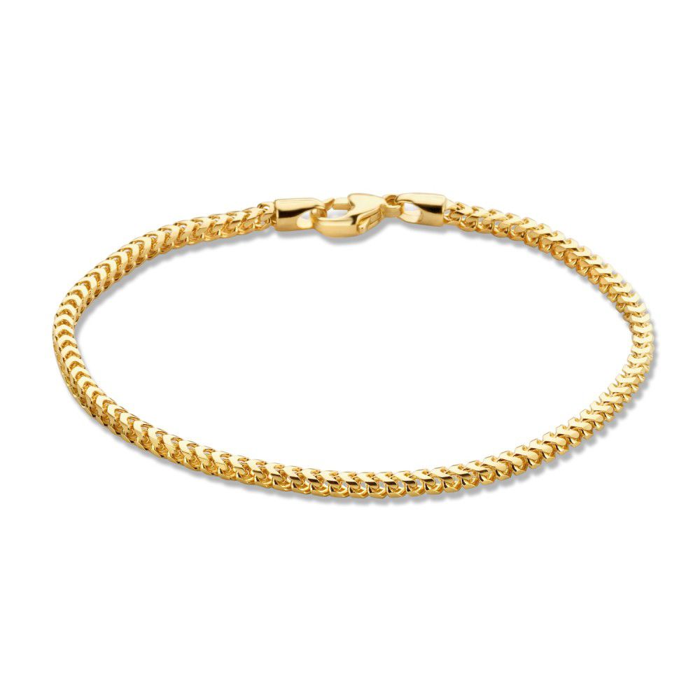 14 karaat geelgouden armband schakel