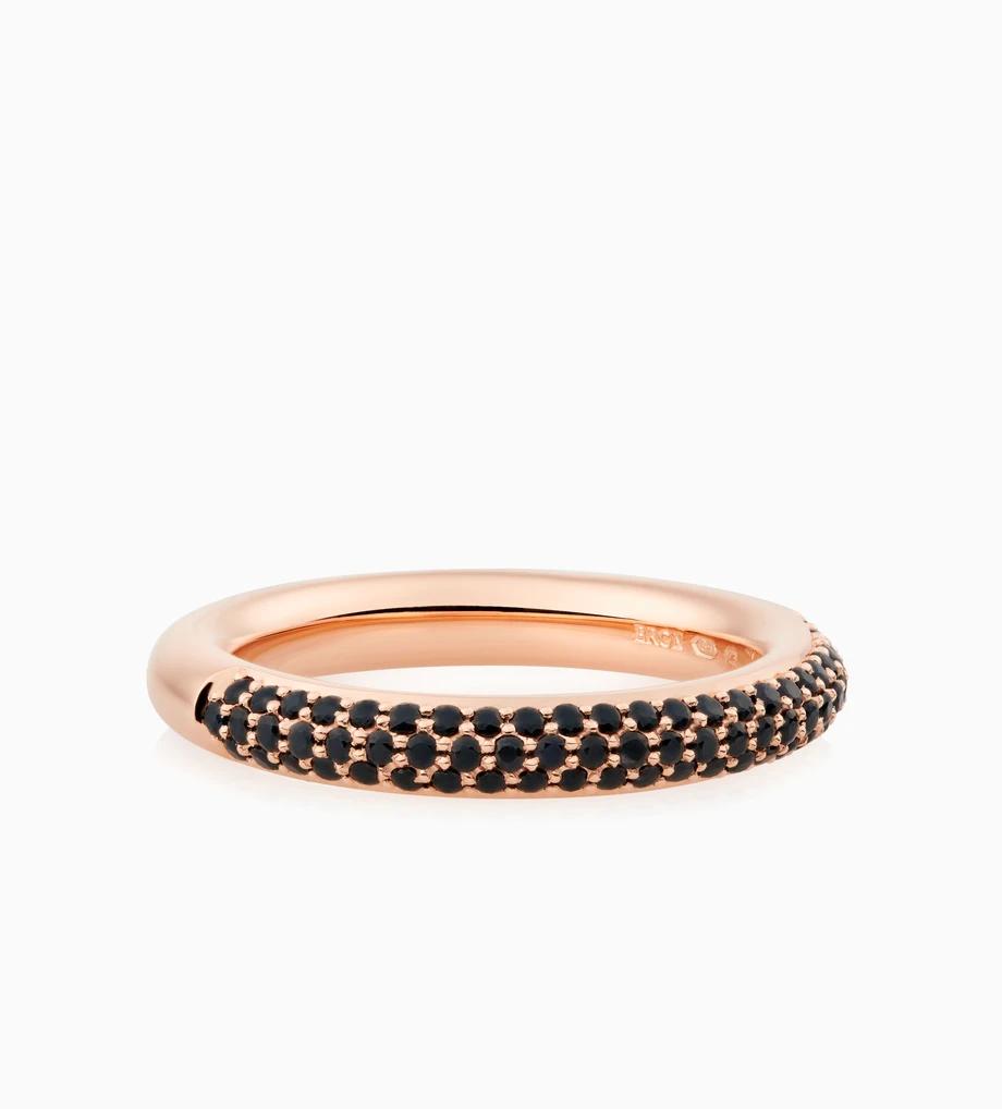 8RR4774ZK Bron BRON Stax Ring met zwarte Saffier