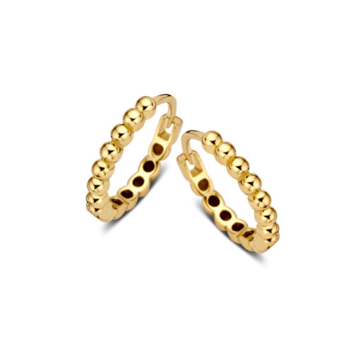 Geelgouden creolen bolletjes