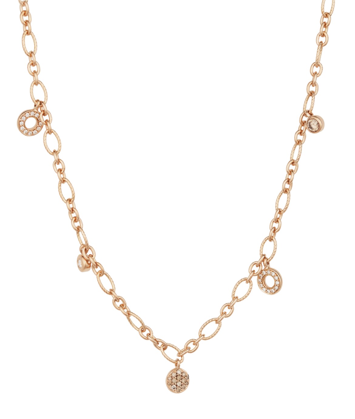 Bron jewelry Joy collier met bedels 8CR443650BRX rosegoud