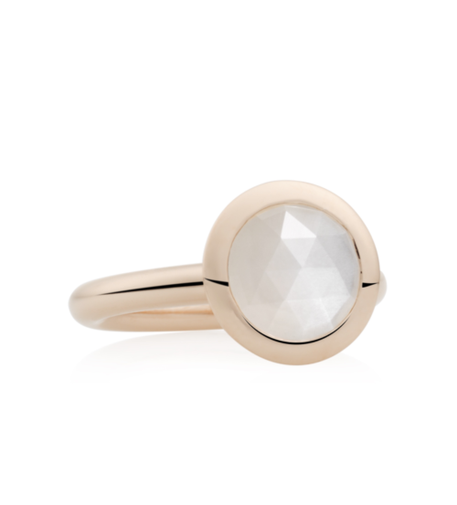 Bron Sushi ring met briolet geslepen witte maansteen 8RR4869MWB