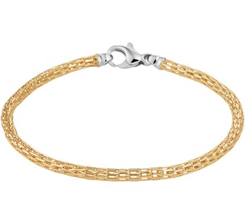 Geelgouden armband met witgouden slot