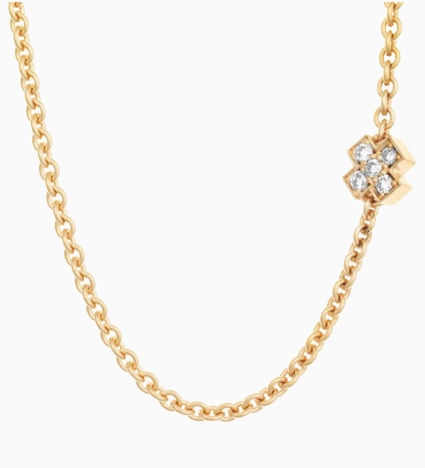 Bron Jewelry Joy collier met wit diamanten kusje 8CG440145BR