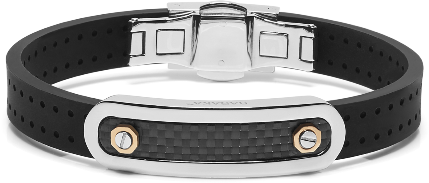 Baraka herenarmband met Carbon en rosegoud BR283011