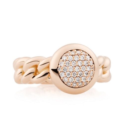 Bron ring Classico met wit diamant rosegoud 8RR4853BR