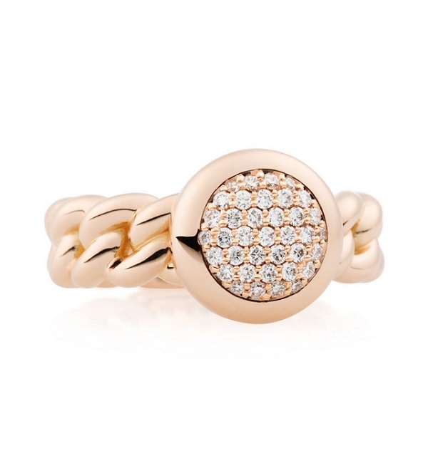 Bron ring Classico met wit diamant rosegoud 8RR4853BR