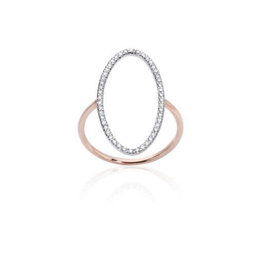 Burato Gioielli rosegouden ring met diamant CD803